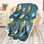 Sherpa Flannel Fleece Blanket Soft Cozy Warm Throw Sofa Couch Bed 50 X 60 In. Fixed Price $26.98.