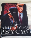 Neca American Psycho Fleece Throw Blanket 2005 50" X 60" Rare Patrick Bateman. Fixed Price $74.99.