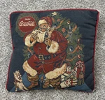 Coca Cola Santa Claus Tapestry Throw Pillows New Christmas Original 11" Inch. Fixed Price $17.99.