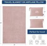 Bedelite Travel Blanket With Bag Ultra Soft Jacquard Pink. Fixed Price $18.00.
