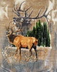 Elk Calls Full Queen Size Soft Warm Heavy Weight Bedroom Blanket 79 X 95". Fixed Price $89.95.