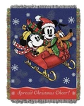 Disney's Mickey Mouse, "sleigh Ride" Woven Tapestry Throw Blanket, 48" X 60",. Fixed Price $26.95.