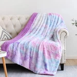 Newcosplay Super Soft Faux Fur Blanket Twin Size Multi Purple Sherpa Fuzzy Pl.... Fixed Price $75.69.
