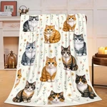 Blanket Cute Kitten Throw Soft Warm Cozy Fleece Fuzzy Plush Cats .... Fixed Price $31.27.