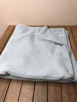 Laura Ashley Solid Blue Blanket Woven 100% Cotton Queer 94X94 Excellent. Fixed Price $65.00.