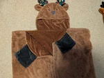 Wondershop At Target Hooded Plush Reindeer Blanket Throw Brown 40" X 50". Fixed Price $16.99.