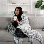 Brookstone Heated Cozy Throw Tartan Plaid Decorative Blanket Auto Shutoff. Fixed Price $28.99.
