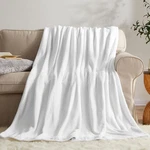 Kmuset Fleece Blanket Throw Size White Lightweight Super Soft Cozy Luxury Bed. Fixed Price $14.16.