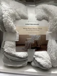 Kirkton House Velvet Plush Sherpa Throw. Fixed Price $19.99.