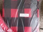 New Queen Bedding Set ** Red & Black Fleece Blanket, Shams Deco Pillow # 1091. Fixed Price $37.80.