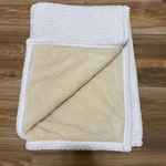 Tadpoles Beige Cream Fleece Sherpa Baby Blanket 29 X40. Fixed Price $19.99.