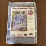 Vintage American Weavers Double Woven Jacquard Throw Day Night Bless House Love. Fixed Price $28.00.