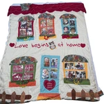 Nwt Cracker Barrel Country Quilted Throw Photo Album Blanket Love Begins At Home. Fixed Price $45.00.