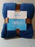 Fabulous Home Warm And Cozy Microfleece Throw- Blue 50" X 60" Gift. Fixed Price $7.71.