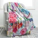Jekeno Hummingbird Floral Blanket Colorful Flowers Print Gifts For Women Ki. Fixed Price $33.10.