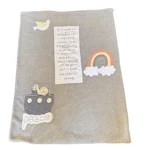Demdaco Grey Sherpa Noahs Ark Baby Blanket Rainbow Peace Stripe Reversible Plush. Fixed Price $36.00.