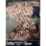 Vtg Riverbend Collection 47X60" Dbl Jacquard Woven Throw Cotton Usa Nip New. Fixed Price $32.00.