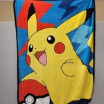 Vintage Pokemon Pikachu Northwest Throw Blanket 37X47 Pokeball Colorful. Fixed Price $24.93.