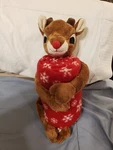 Dan Rudolph The Red Nosed Reindeer Fleece Throw 50" X 60" Plush Nwot. Fixed Price $12.74.