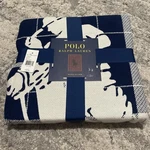 Ralph Lauren Oakwood Cotton Plaid Throw Blanket Navy/ivory 50" X 70" Nwt $185. Fixed Price $79.99.