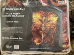 Regal Comfort Blanket With Dragon - Queen Faux Fur Luxury. Fixed Price $39.99.