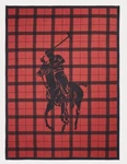 Ralph Lauren Oakwood Cotton Plaid Throw Blanket Red / Black 50" X 70" New. Fixed Price $48.90.