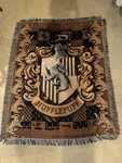 Harry Potter Woven Tapestry Throw Blanket 63 X 50 Hufflepuff Crest. Fixed Price $22.00.