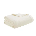 Madison Park 100% Egyptian Cotton Lightweight Summer Blanket, Waffle, King. Fixed Price $73.99.
