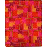 Made Usa Throw Blanket Paisley Patchwork Pink Orange 50X60" New - A5576. Fixed Price $31.50.