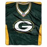 Nfl Green Bay Packers Royal Plush Raschel 50" X 60" Throw Blanket Style Jersey. Fixed Price $39.99.