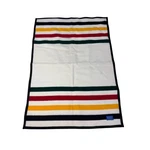 Pendleton Glacier National Park Wool Blanket White Multi Stripe 30X44 Throw. Fixed Price $125.00.