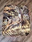 Vintage Al Agnew Mighty Buck Print Fleece Throw Blanket 48WX60L Excellent Condtn. Fixed Price $34.00.