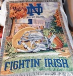 University Of Notre Dame Fighting Irish Throw Blanket 48X60 Inch Tapestry Ncaa. Fixed Price $39.99.