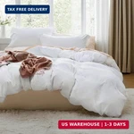 Bedsure White Duvet Cover Queen Size 3 Pieces Prewashed Cotton-like Polyester. Fixed Price $32.45.