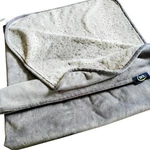 Serta Plush Reversible Throw Blanket Bone Gray Cozy Hygge Velveteen. Fixed Price $20.00.