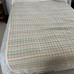 Vintage Jc Penny Woven Blanket Throw 52X68" Usa Pastel Hemmed 1988 Gorgeous. Fixed Price $37.00.