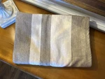 Pottery Barn Lamb's Wool Striped Throw 50 X70 Flax Nwot Ob. Fixed Price $64.94.