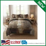 King Size Comforter Set 3 Pcs Ombre Brown Grey Bedding Soft Cozy Bedroom Decor. Fixed Price $87.77.