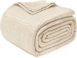 100% Cotton Muslin Throw Blanket For Couch Bed And Sofa, 4-LAYER Lightweight. Fixed Price $30.26.
