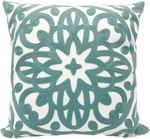 Embroidered Decorative Throw Pillow Cover 18X18 Inch, Cozy 18" Aqua Blue. Fixed Price $29.98.