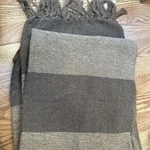 Bloomingville Savannah Stripe Cotton Blend Throw, Beige And Brown. Fixed Price $18.00.