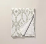 Trellis Pattern Cotton Throw Blanket Green/cream - Hearth & Hand With Magnolia. Fixed Price $35.00.