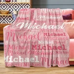 Custom Name Print Flannel Throw Blanket Personalized Contemporary Text Design. Fixed Price $23.00.