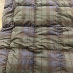 Eddie Bauer Premium Goose Down Fleece Throw Blanket Green Blue Tartan Plaid 60". Fixed Price $110.00.