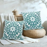 Embroidered Decorative Throw Pillow Covers 18"X18" Set Of 2 Pieces, Boho Mandala. Fixed Price $36.83.