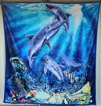 Dolphin Fish Ocean Panda Bear Bamboo Two Ply King Size Blanket. Fixed Price $63.69.