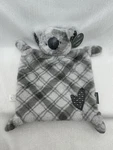 Demdaco Koala Plush Rattle Lovey Toy Gray Plaid Polka Dot Minky Security Lovie. Fixed Price $28.39.