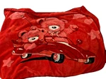Kiwi Mink Blanket Red Bear Plush Toddler 41 X 52 Inches. Fixed Price $105.99.