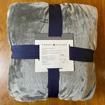 New Tommy Hilfiger Blanket Queen Or Full Size Gray Plush Fleece 90 X. Fixed Price $39.00.