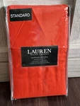 Ralph Lauren Dunham Cotton Sateen Pillowcase Set Red - Standard 21X32. Fixed Price $49.99.